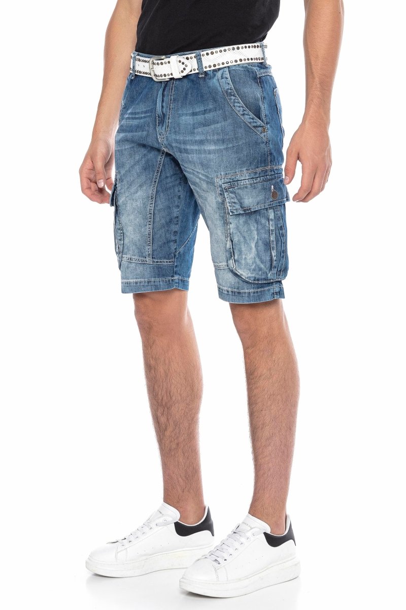 CK215 Herren Capri Shorts mit Cargotaschen