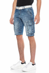 CK215 Herren Capri Shorts mit Cargotaschen