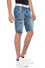 CK215 Herren Capri Shorts mit Cargotaschen