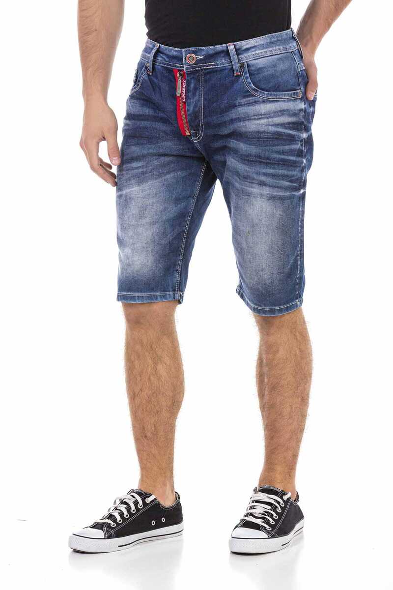 CK237 Heren Capri Short met stijlvol Rits-Element