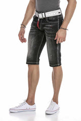 Ck240 men Capri shorts with trendy color blobs