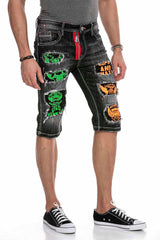 CK241 Heren Capri Shorts met coole Cut-Outs