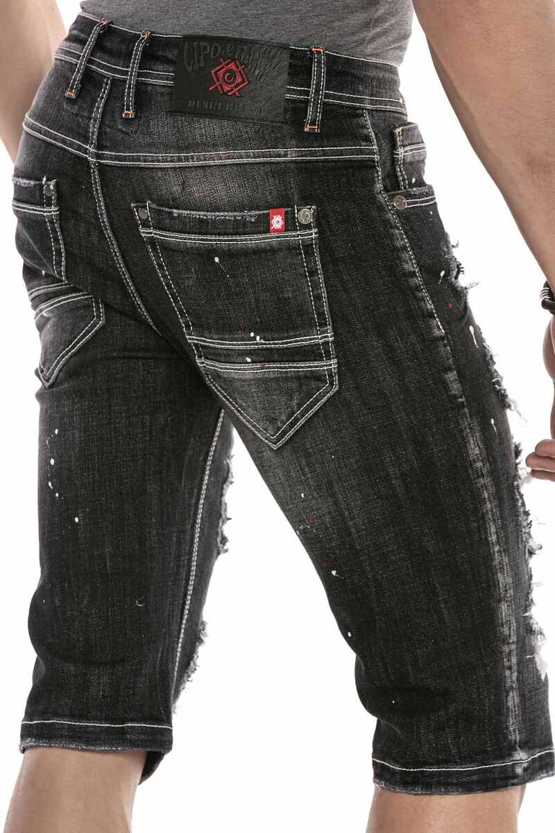 CK241 Heren Capri Shorts met coole Cut-Outs