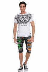 CK241 Heren Capri Shorts met coole Cut-Outs