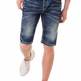CK251 Herren Capri Shorts mit trendiger Used-Waschung