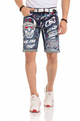 CK255 Bermudas de hombre con un llamativo motivo de calavera