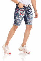 CK255 Bermudas de hombre con un llamativo motivo de calavera