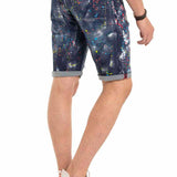 CK255 Men Capri Shorts avec un motif de crâne frappant