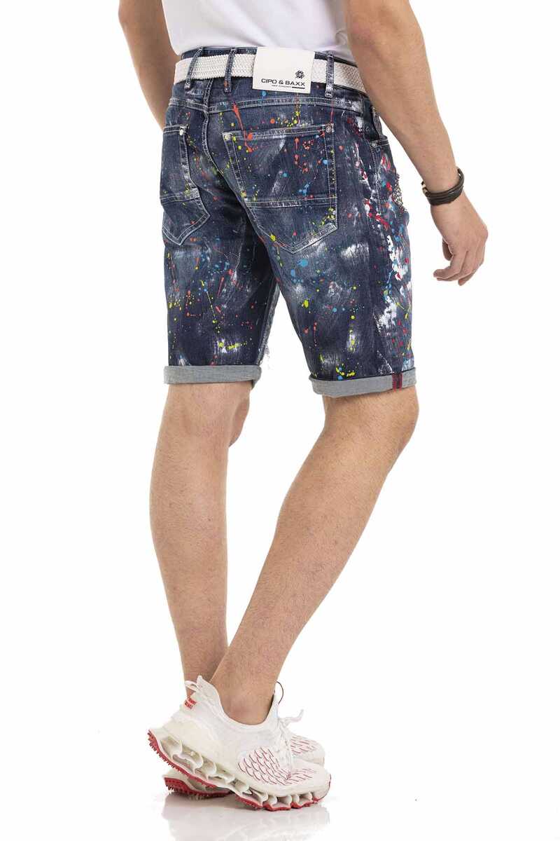 CK255 Bermudas de hombre con un llamativo motivo de calavera