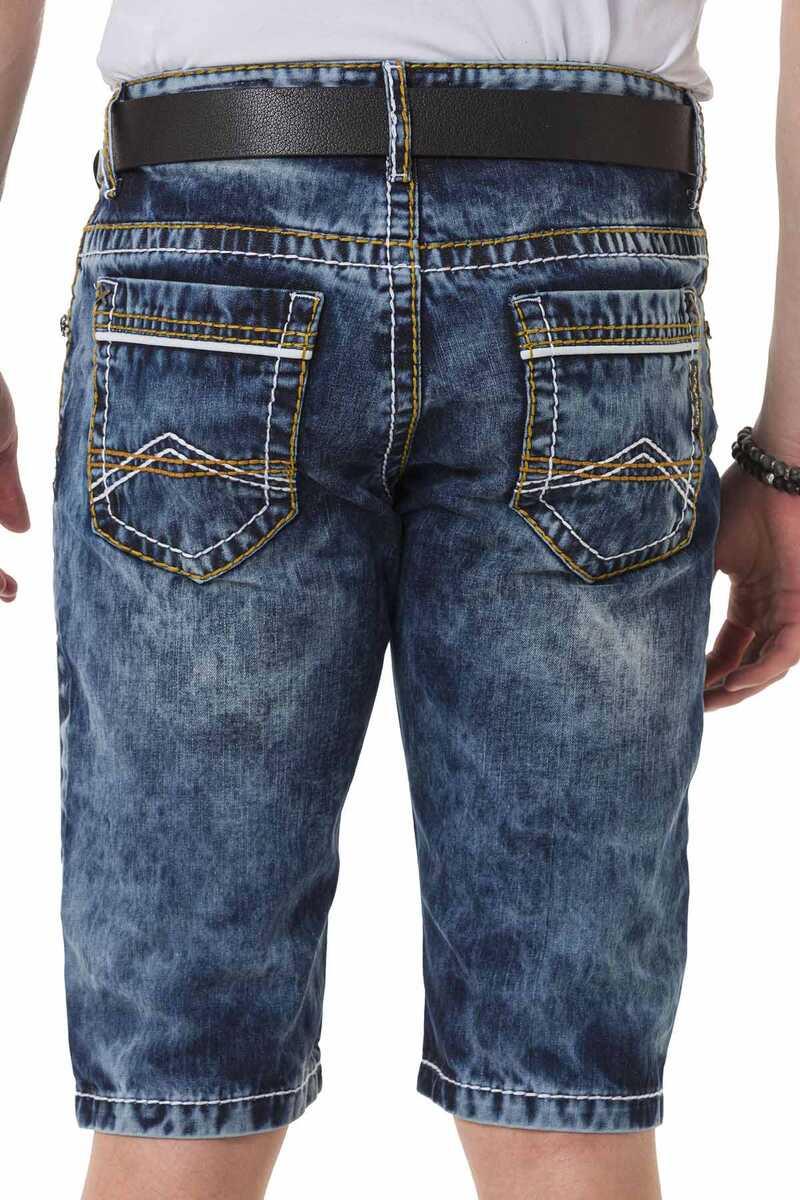 Ck268 men Capri shorts with contrast seams