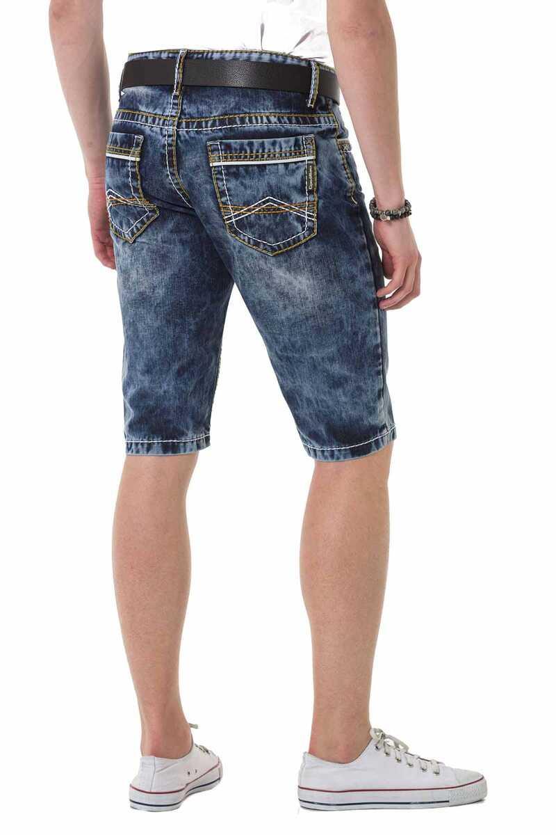 Ck268 men Capri shorts with contrast seams