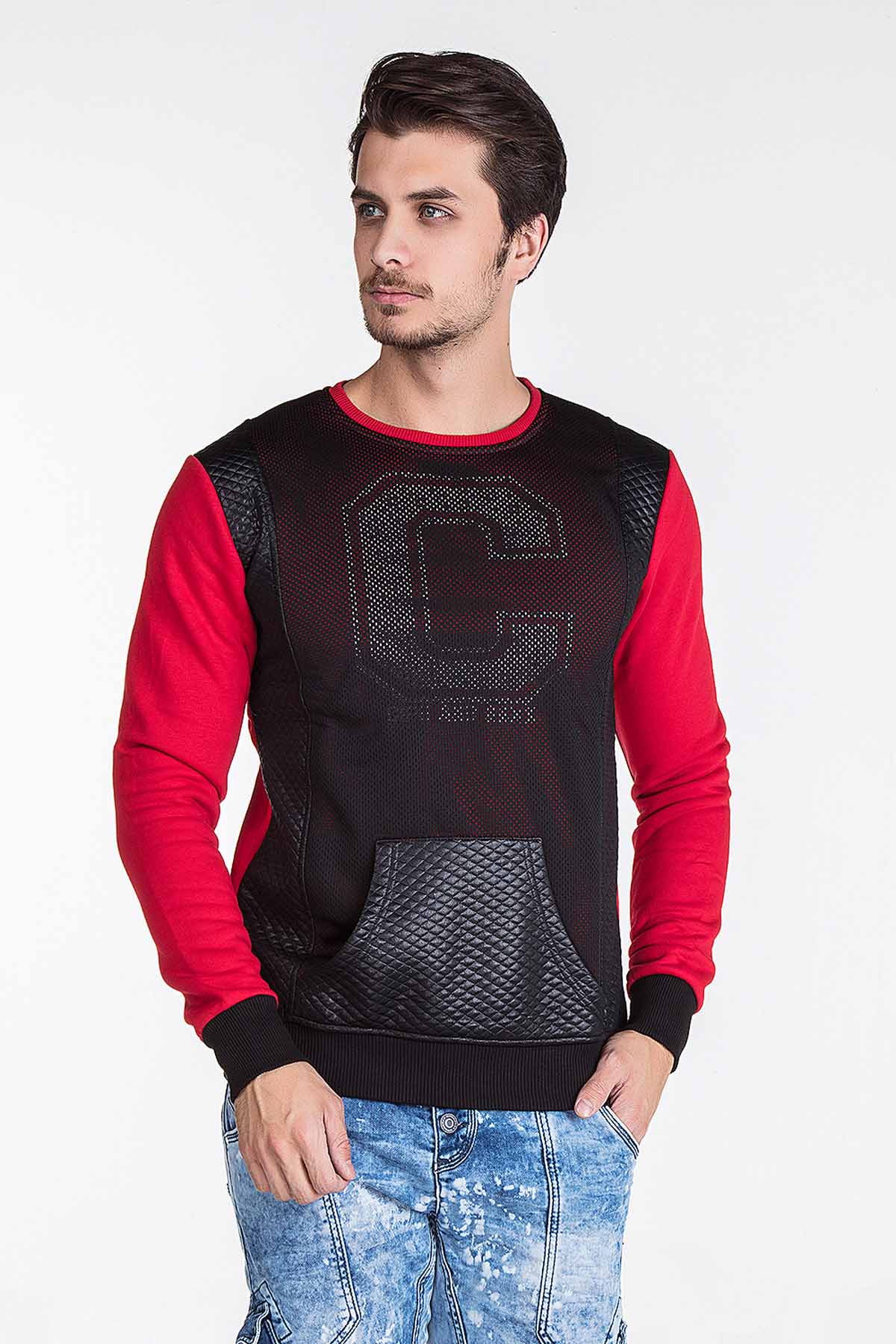 CL123 Herren Sweatshirt – Modernes Design mit Kontrastärmeln