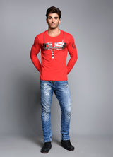 CL136 – Langarmshirt mit Print, Baumwolle & Elasthan
