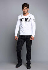 CL136 – Langarmshirt mit Print, Baumwolle & Elasthan