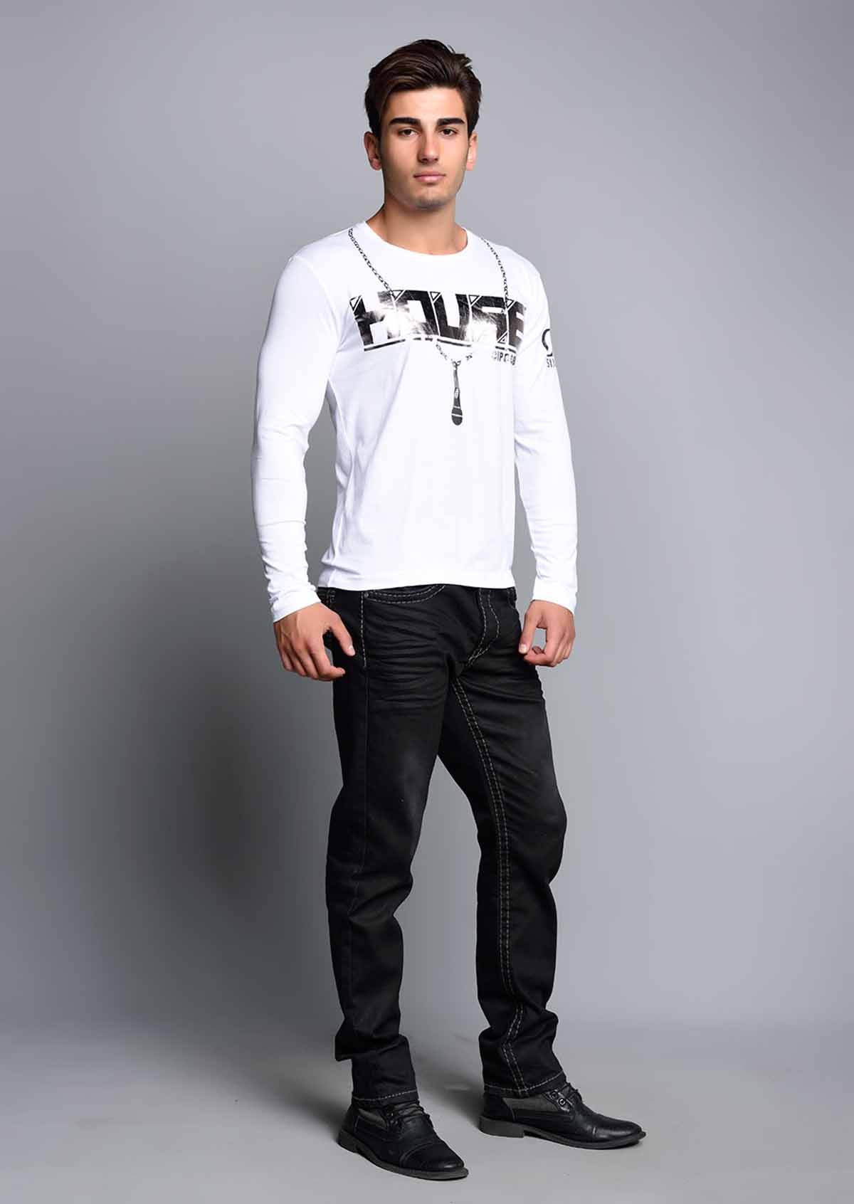 CL136 – Langarmshirt mit Print, Baumwolle & Elasthan