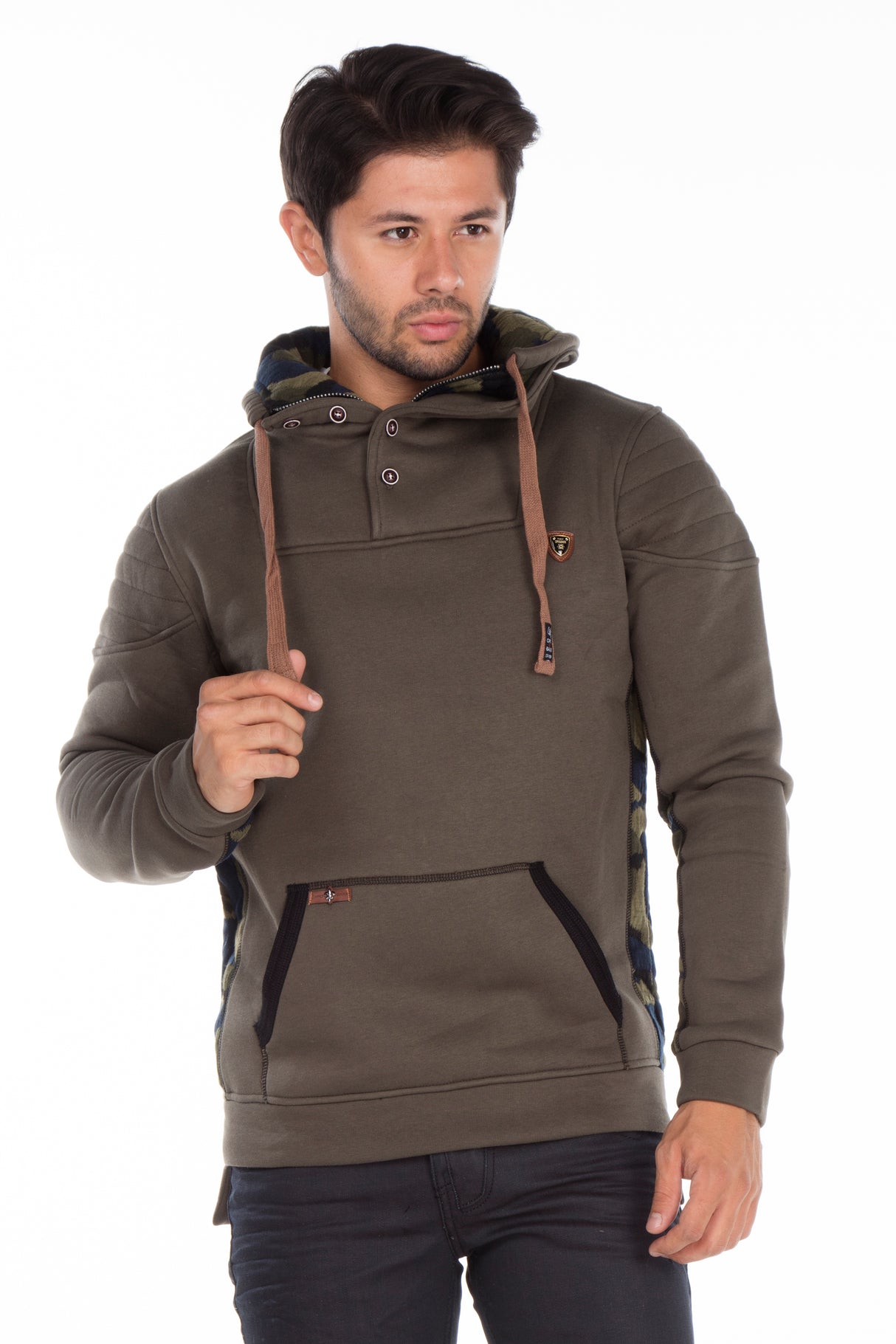 CL235 Herren Kapuzensweatshirt mit praktischer Känguru-Tasche