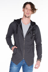 CL238 Heren zweetjack met ongewone zoom