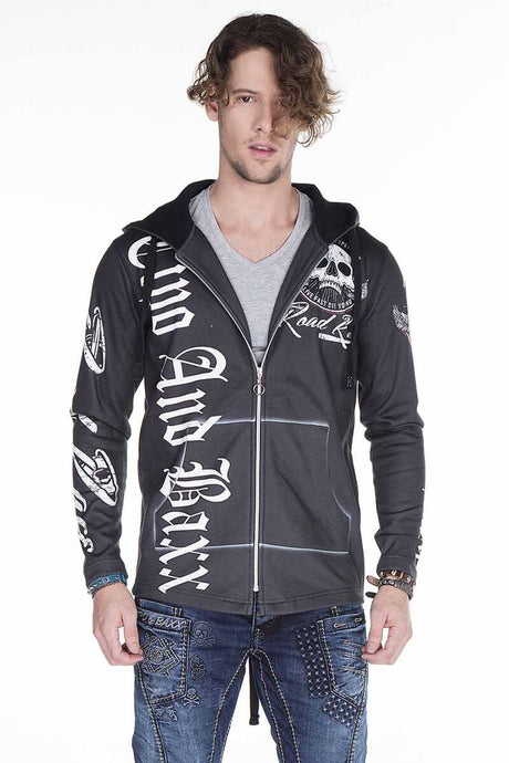 CL256 men's sweat jacket with cool prints