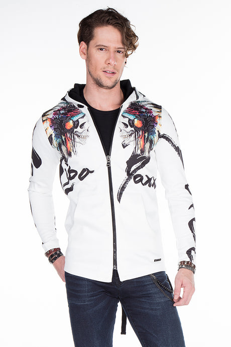 CL263 Herren Sweatjacke mit coolem Print