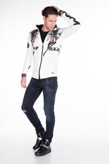 CL263 Chaqueta de sudor para hombres con estampado fresco