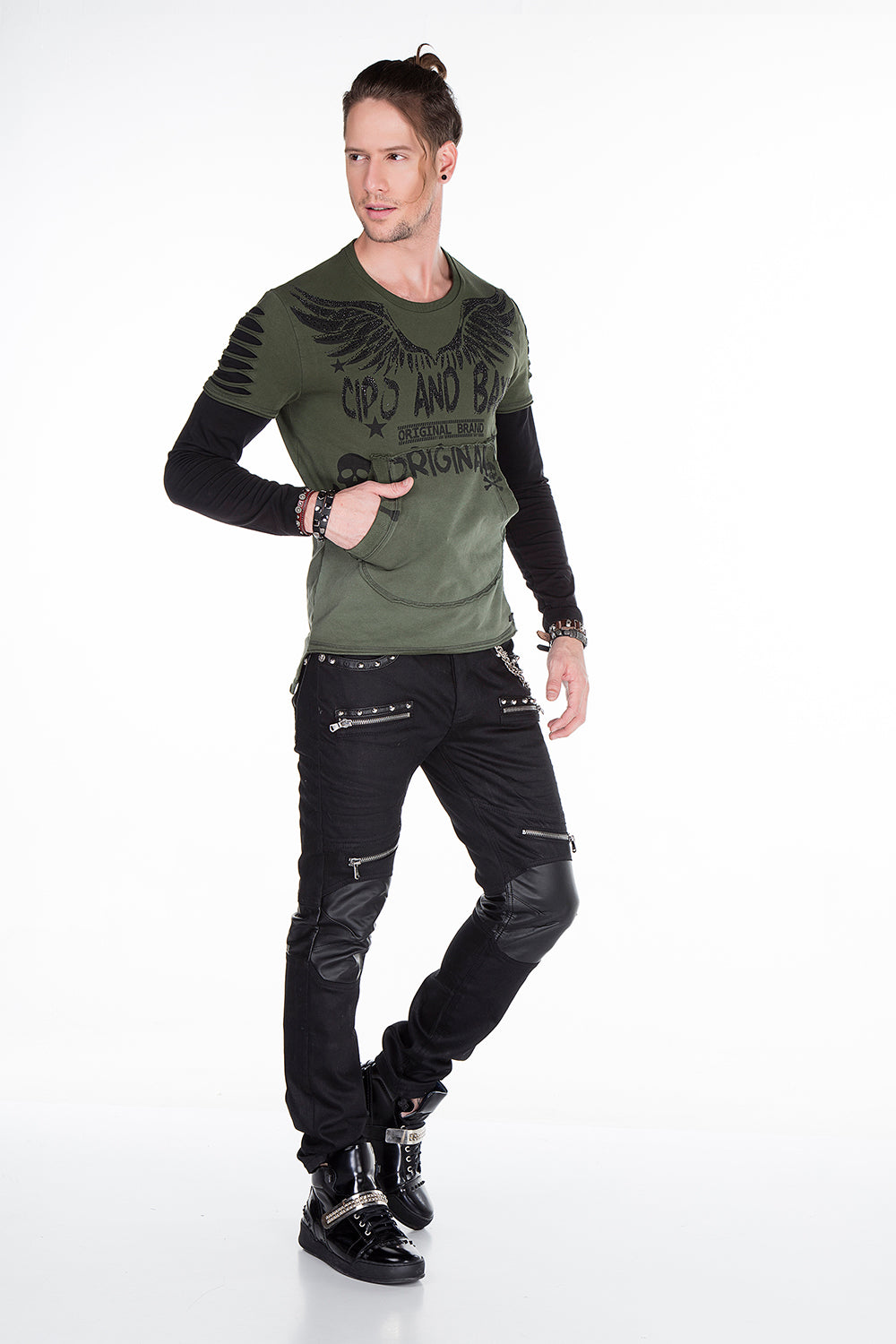 CL265 CAMISA LA LARGA MENOS CON EMPRESA GEMSTONE