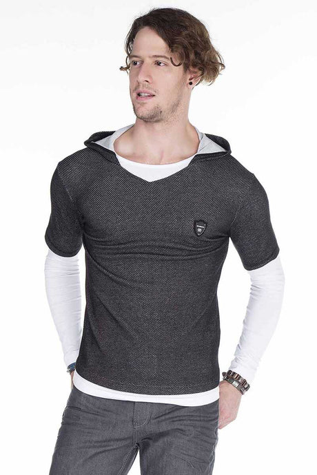 CL268 men's long -sleeved shirt with hood