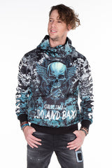 CL271 Heren hoodie met coole allover-print