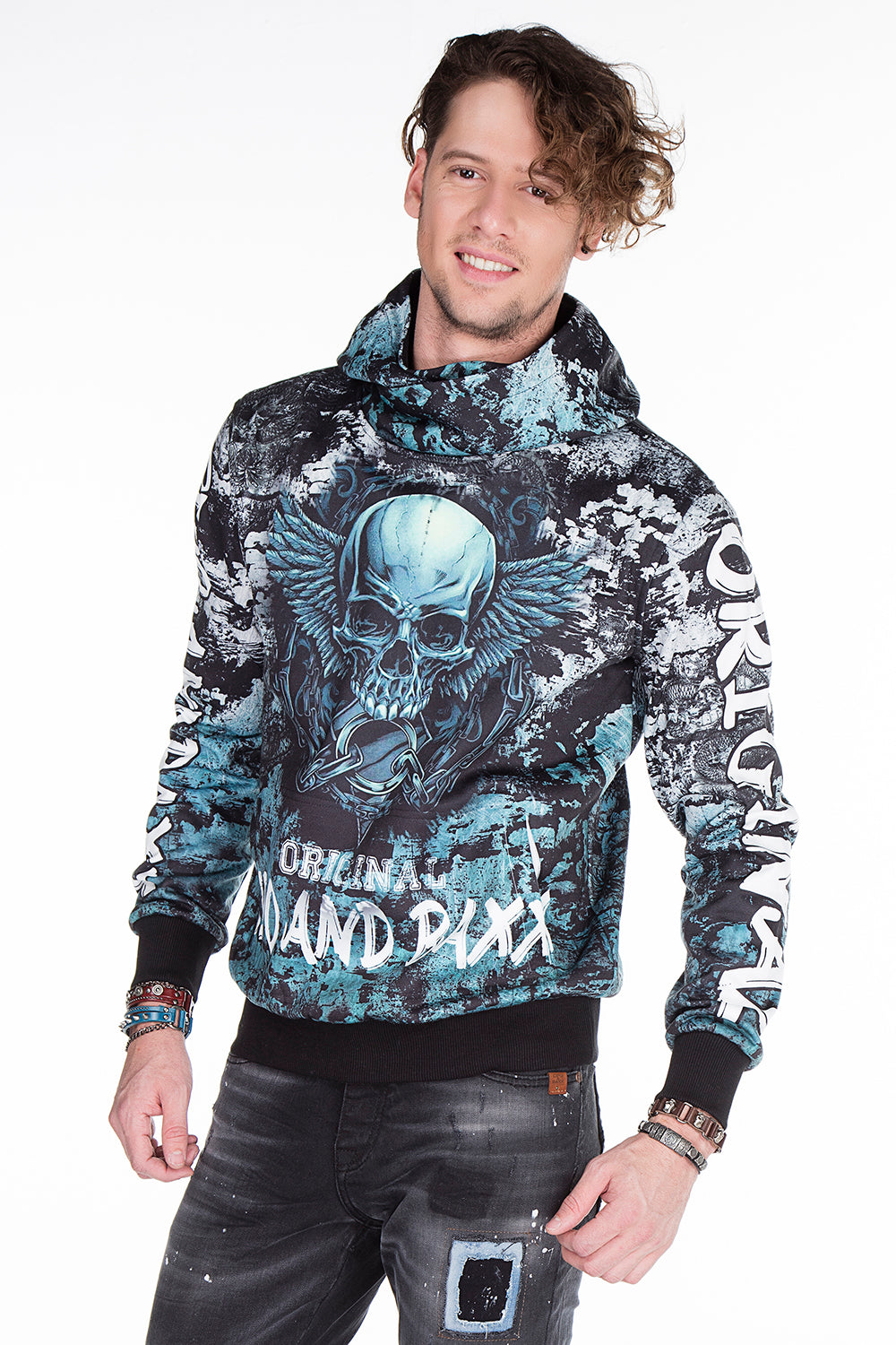 CL271 Heren hoodie met coole allover-print