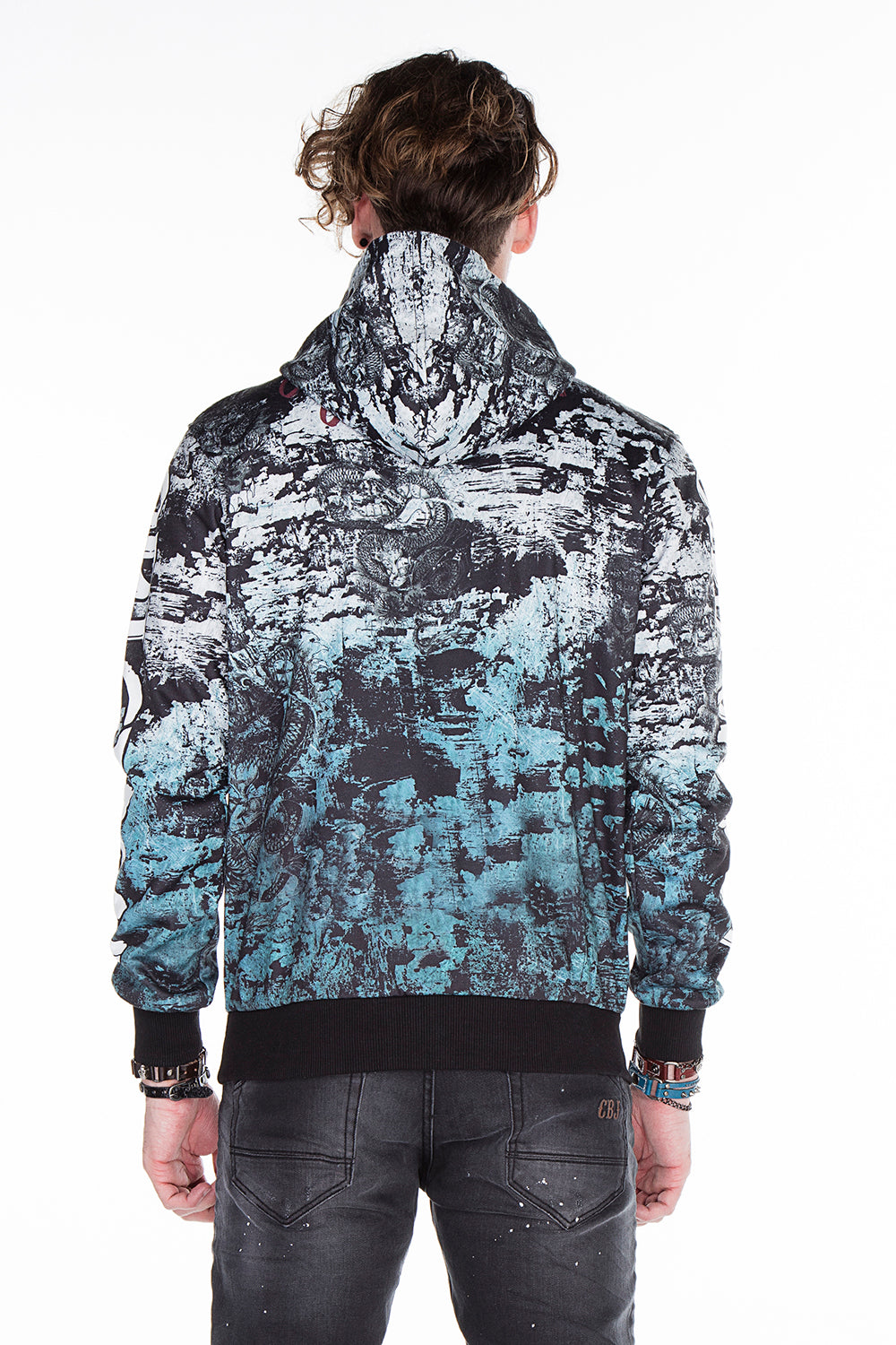 CL271 Heren hoodie met coole allover-print