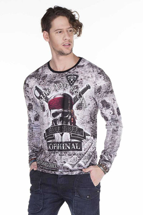 CL276 men sweatshirt with stylish all-over print
