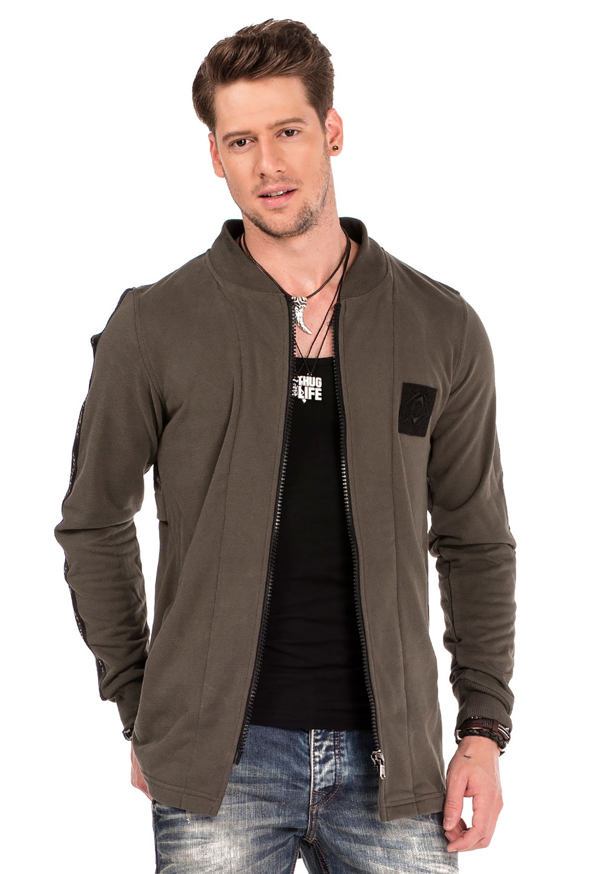 CL305 Herren SweatjackemMit Layeroptik