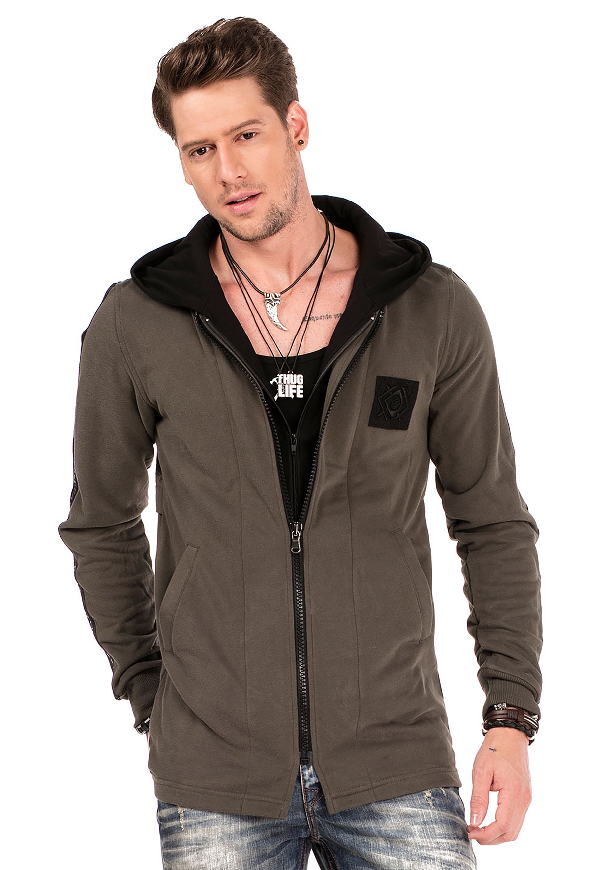 CL305 Herren SweatjackemMit Layeroptik