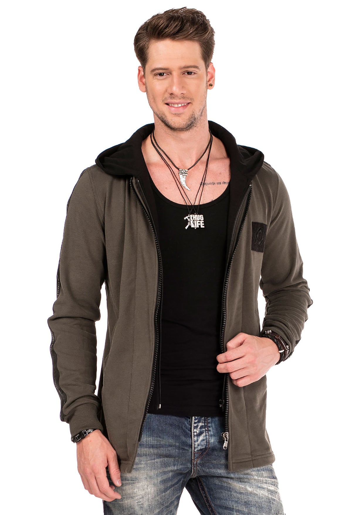 CL305 Herren SweatjackemMit Layeroptik