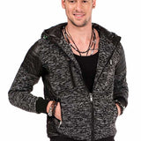 CL310 Cardigan en cuir pour hommes