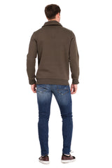 CL324 Felpa uomo con collo alto