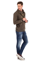 CL324 Felpa uomo con collo alto