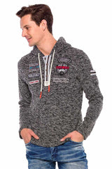 CL359 Sudadera con parches para hombre