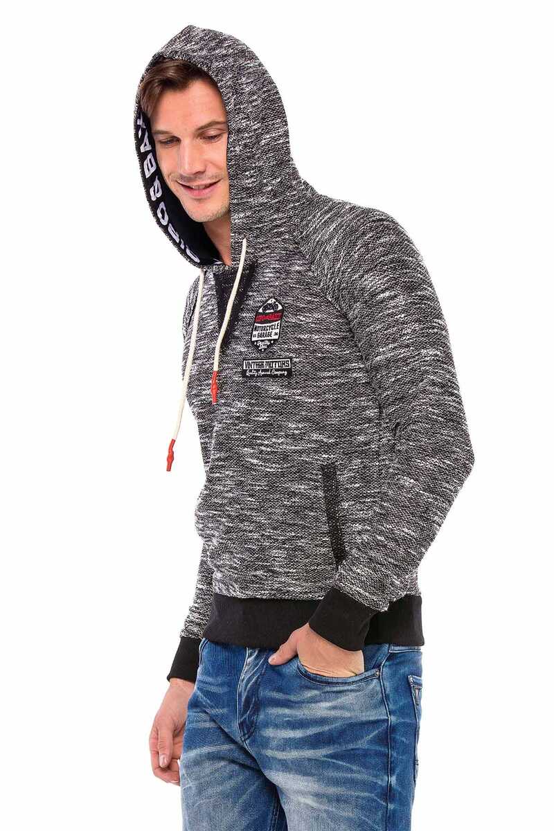 CL362 Sweat à capuche pour homme avec écusson de la marque