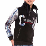 CL366 Sweat à capuche pour homme avec manches imprimées