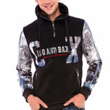 CL366 Sweat à capuche pour homme avec manches imprimées