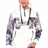 CL366 Sweat à capuche pour homme avec manches imprimées