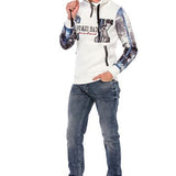 CL366 Sweat à capuche pour homme avec manches imprimées
