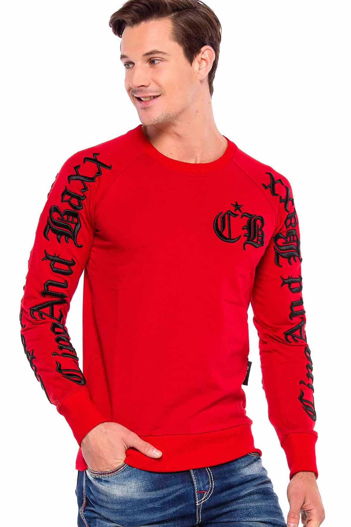 CL370 men sweatshirt with cool embroidery