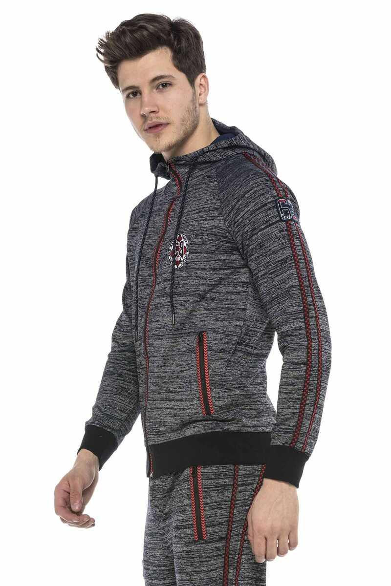 CL371 Veste de sueur pour hommes avec coutures de contraste