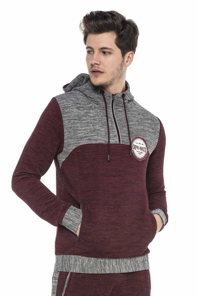 CL372 bluza męska z suwakiem 