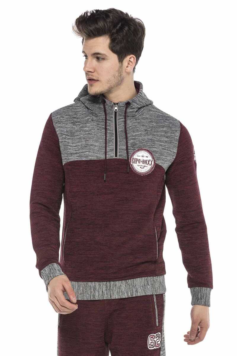 CL372 bluza męska z suwakiem 