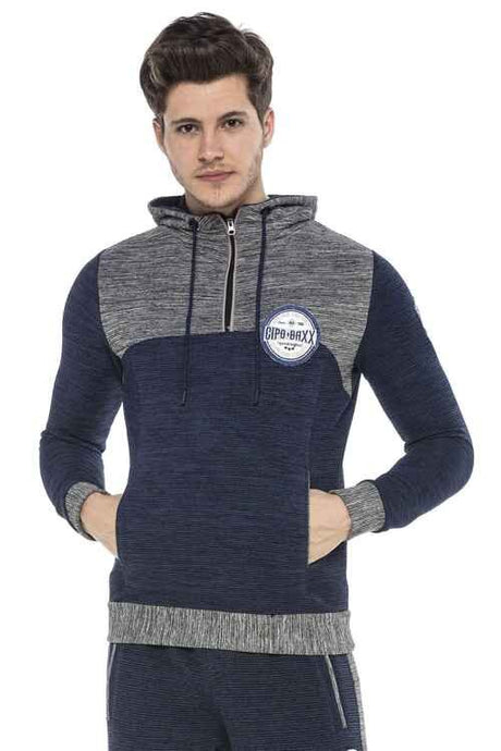 CL372 Herren Sweatshirt – Zweifarbiger Hoodie mit Struktur & Charakter