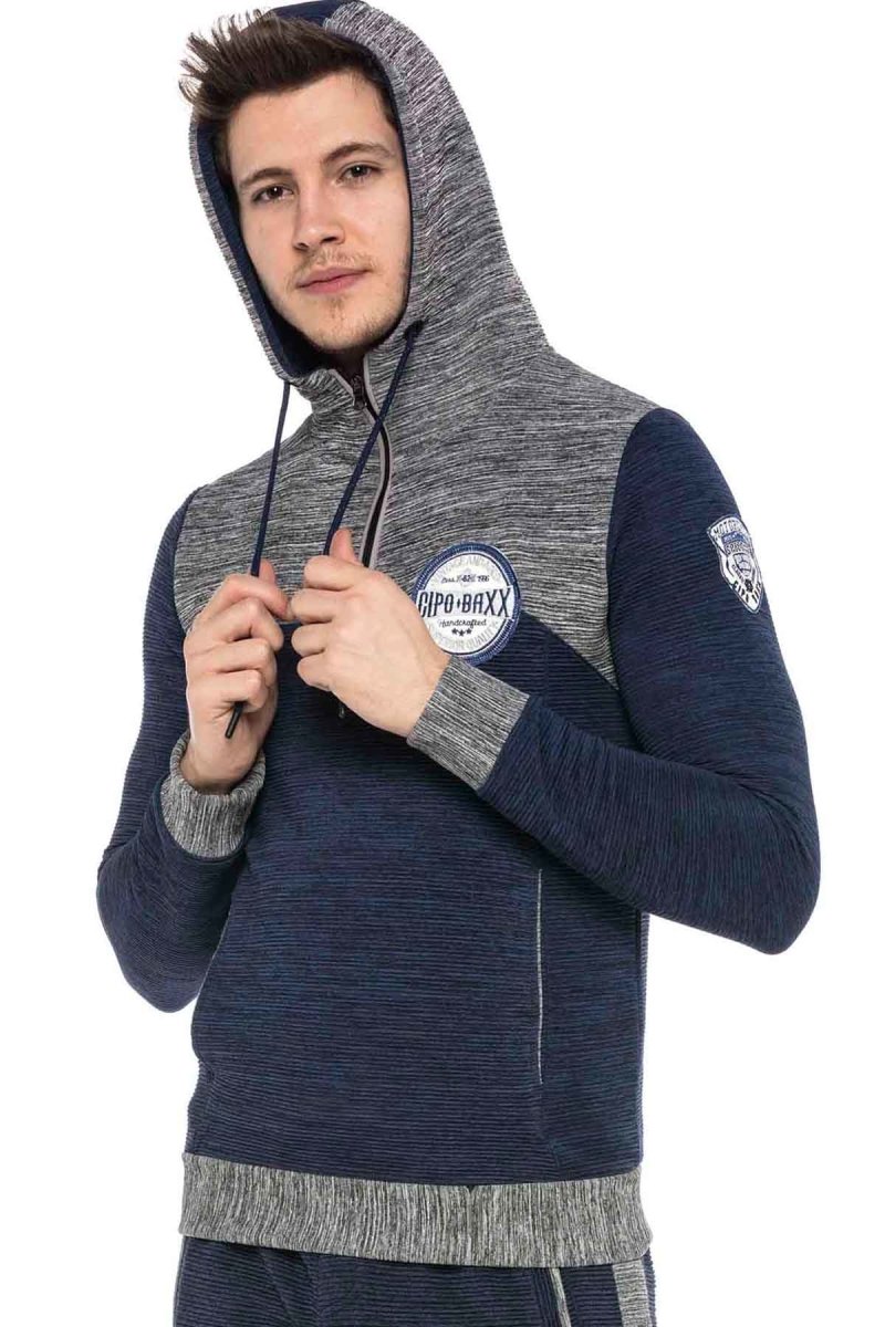 CL372 bluza męska z suwakiem 