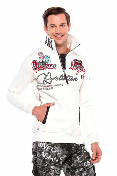 CL377 Herren Sweatshirt mit hohem Stehkragen