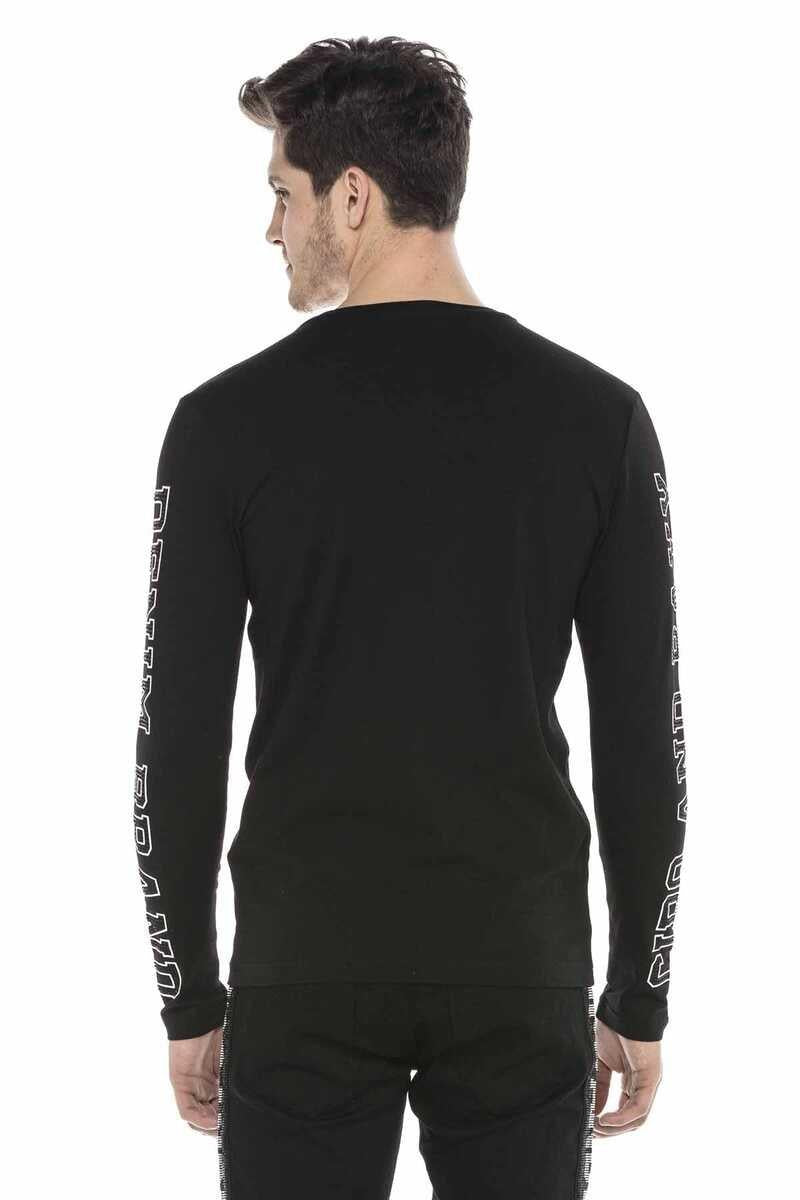 CL379 bluza męska z nadrukiem i kamieniami